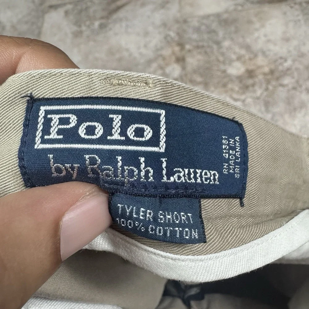 Polo Ralph Lauren Tyler Chino Shorts Beige Mens Pleated 9
